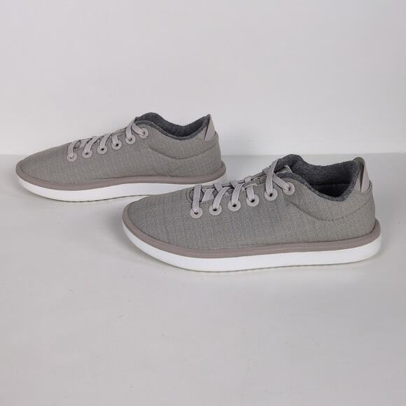 ALLBIRDS Wool Piper Woven Lace Up Sneaker in Pewter Grey Blizzard Sole Women's 7 - Picture 5 of 8